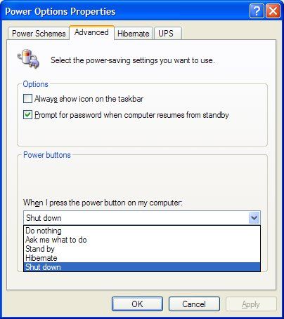 Windows XP Power Management