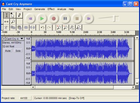 Figure 2. Audacity 1.1.2