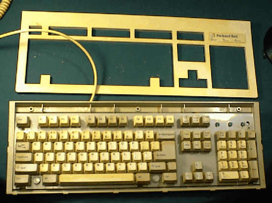 Keyboard with the top off