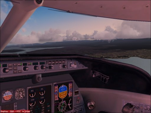 The Learjet virtual cockpit.